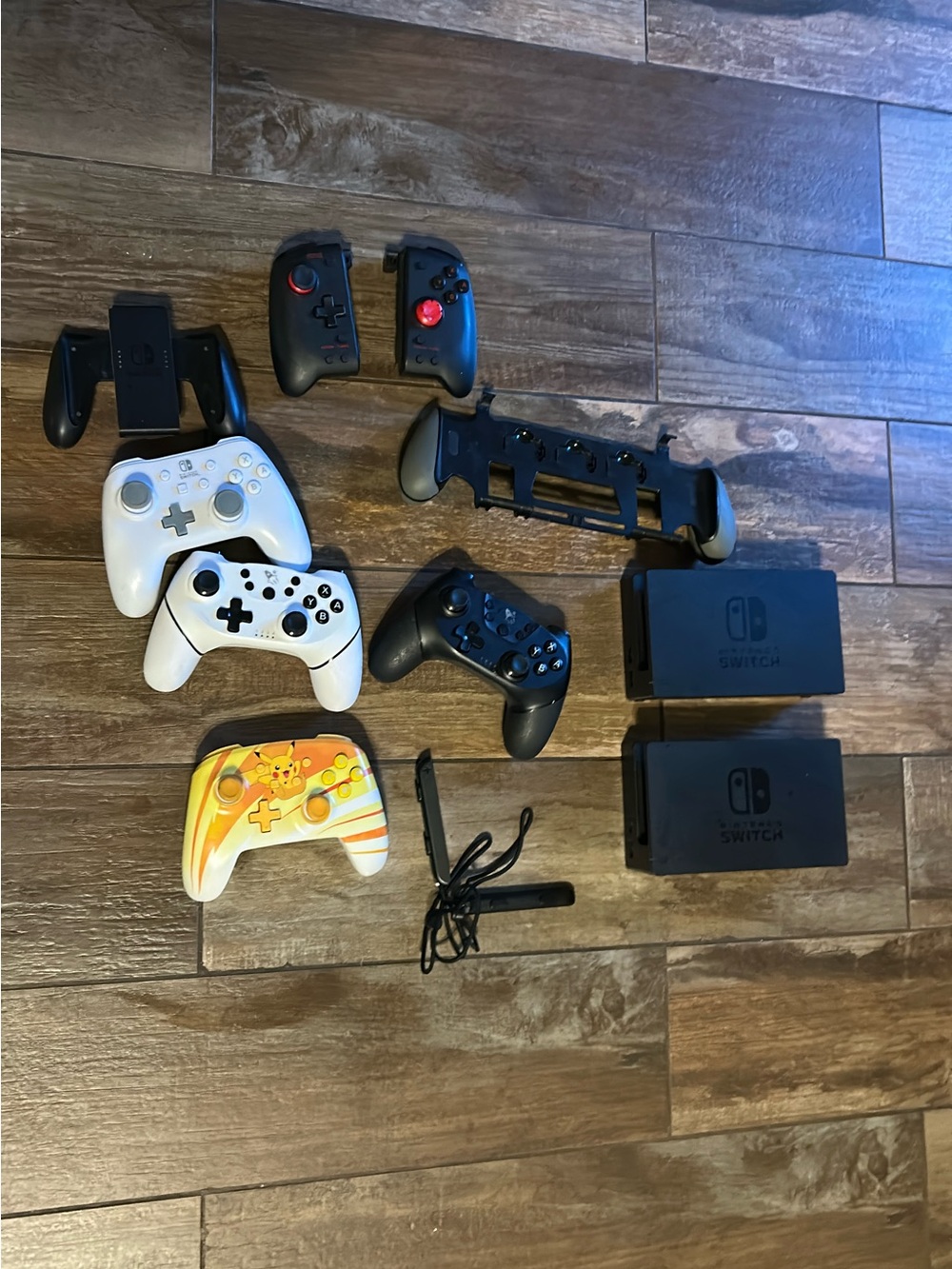 Nintendo Switch Controller & Accessory Bundle - Black, White & Yellow Pikachu